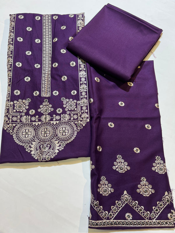 2 P DHANAK EMBROIDED