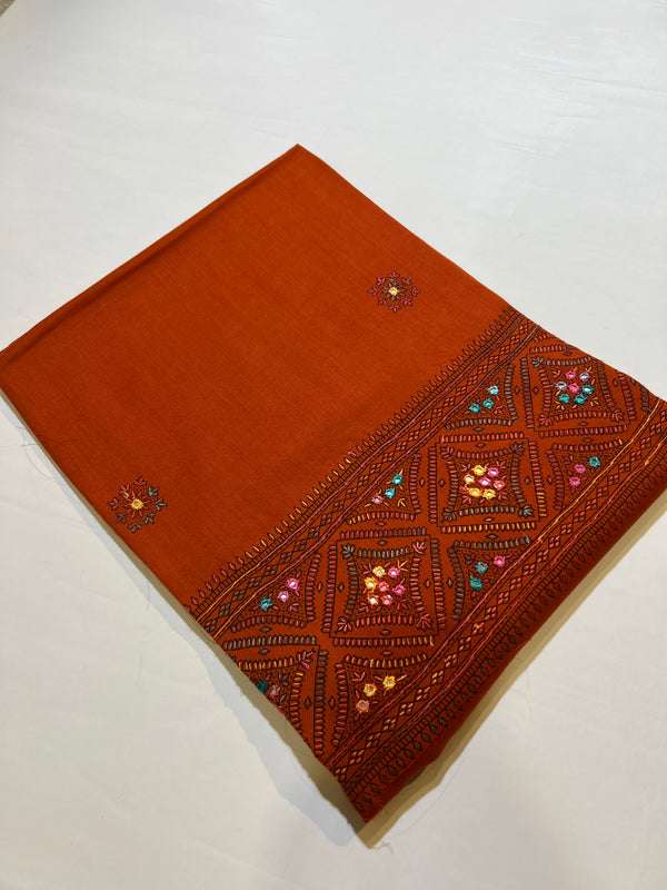 KASHMIRI KACHA TANKA PASHMINA SHISHA WORK SHAWL