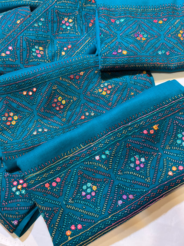 KASHMIRI KACHA TANKA PASHMINA SHISHA WORK SHAWL