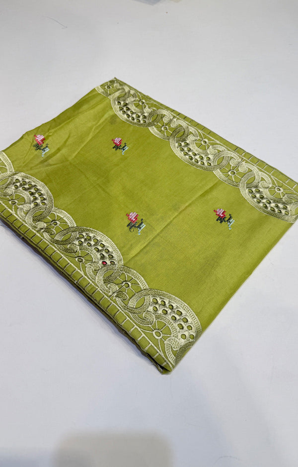 ANEELAS LAWN CHIKENKARI 2 P ARTICLE DHANI