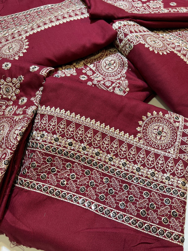 2 P DHANAK EMBROIDED