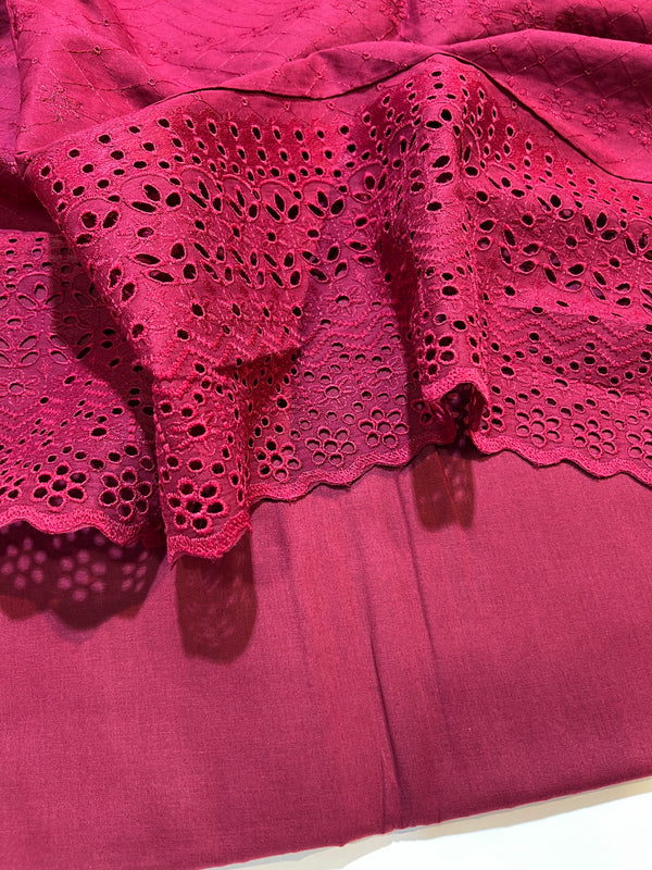 2 P EMBROIDED LAWN CHIKENKARI
